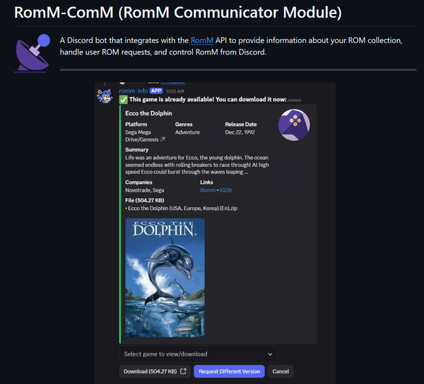 RomM Discord Bot